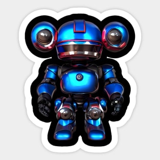 Baby Blue Robot Sticker